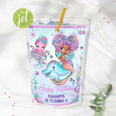 Mermaid Juice Labels – Editable Printable for Kids’ Party Drinks