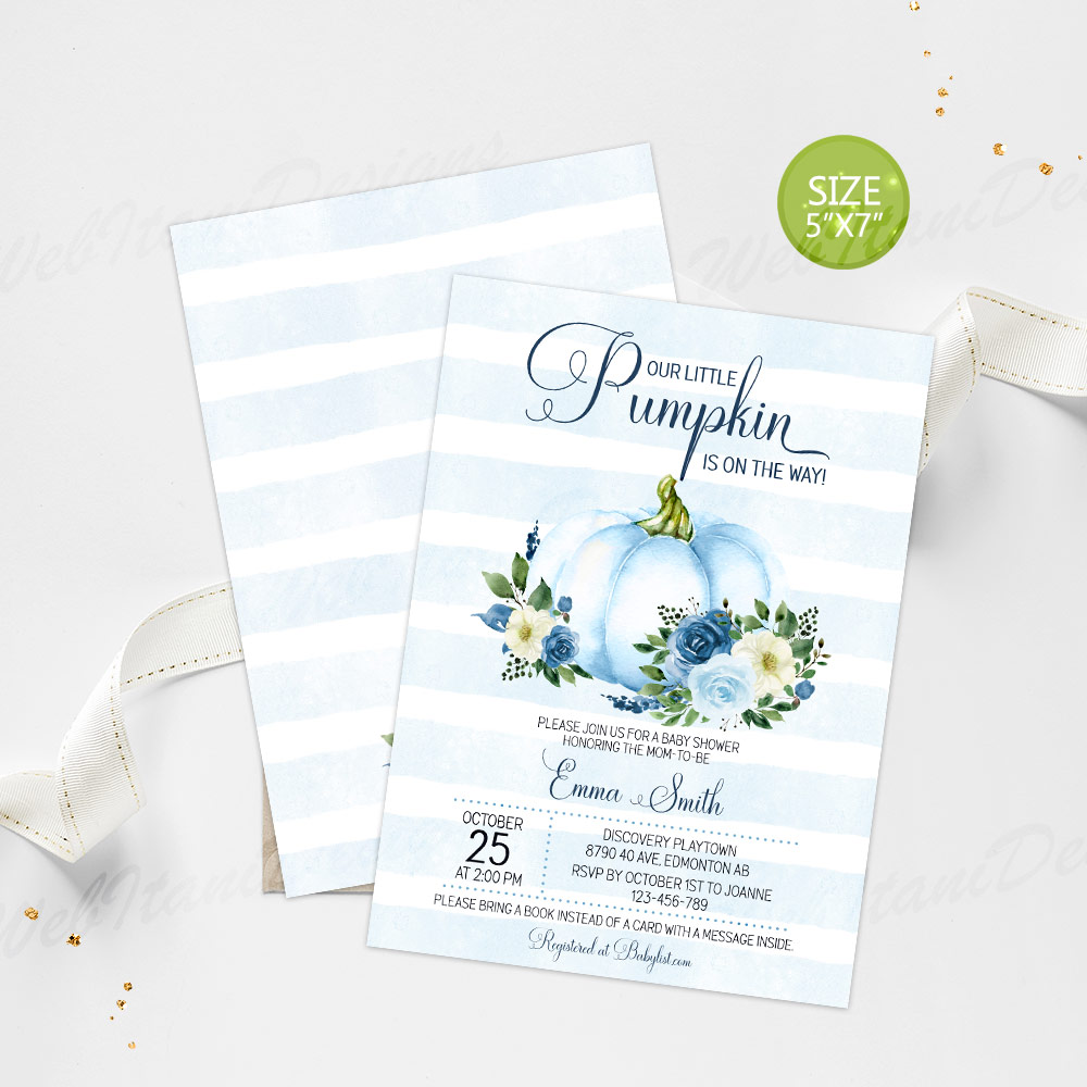 Little Pumpkin Baby Shower invitation